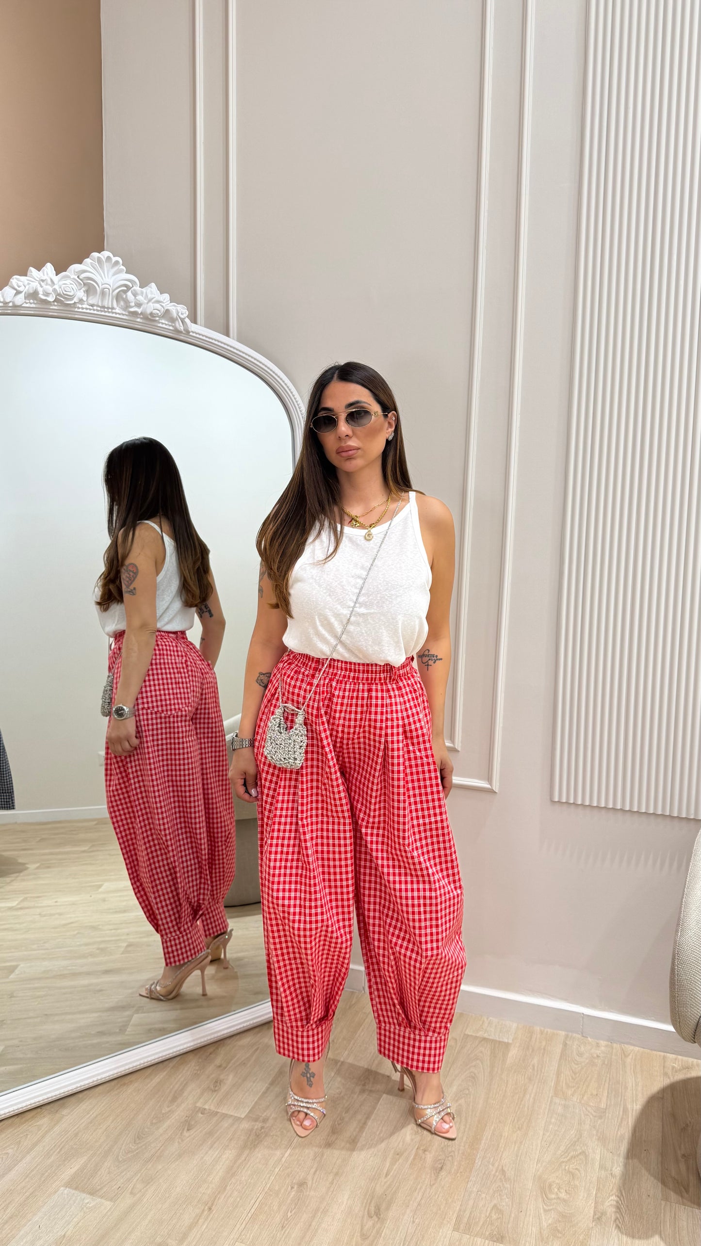 Pantalone stampa quadri