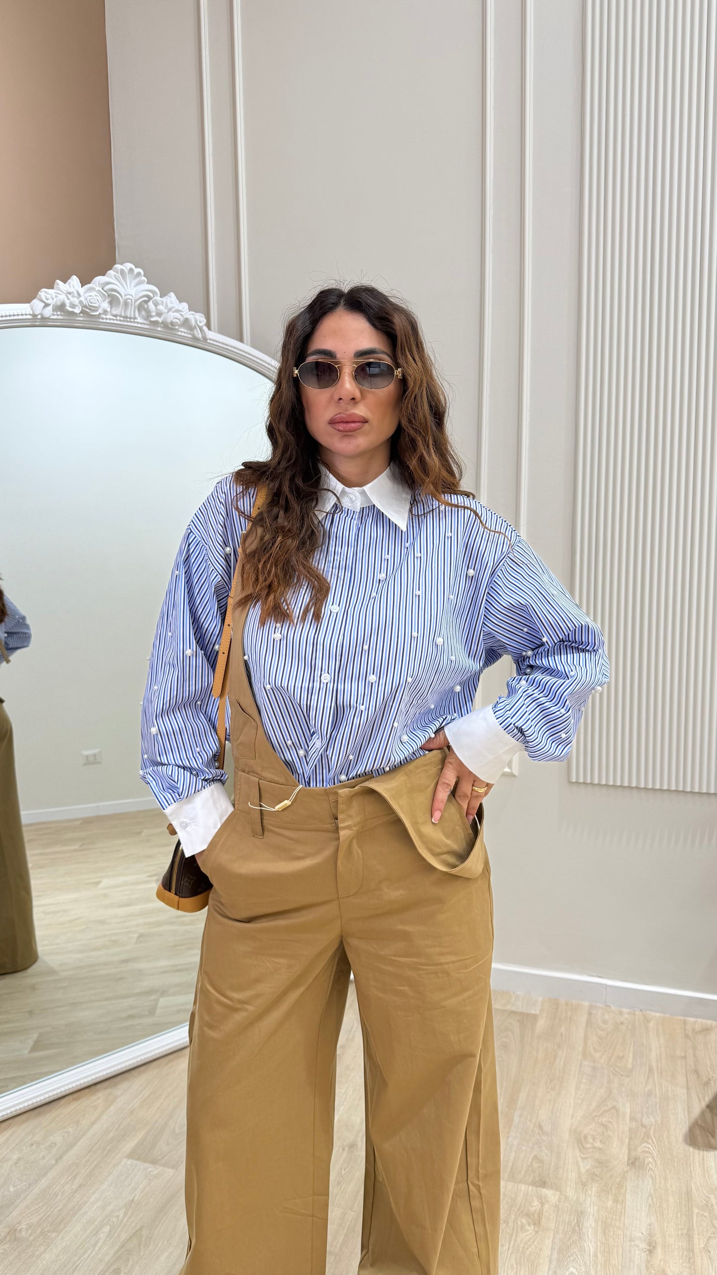 Camicia con perline