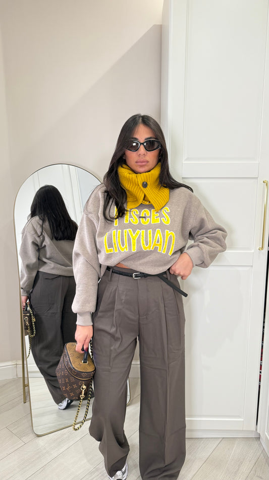 Felpa con scaldacollo