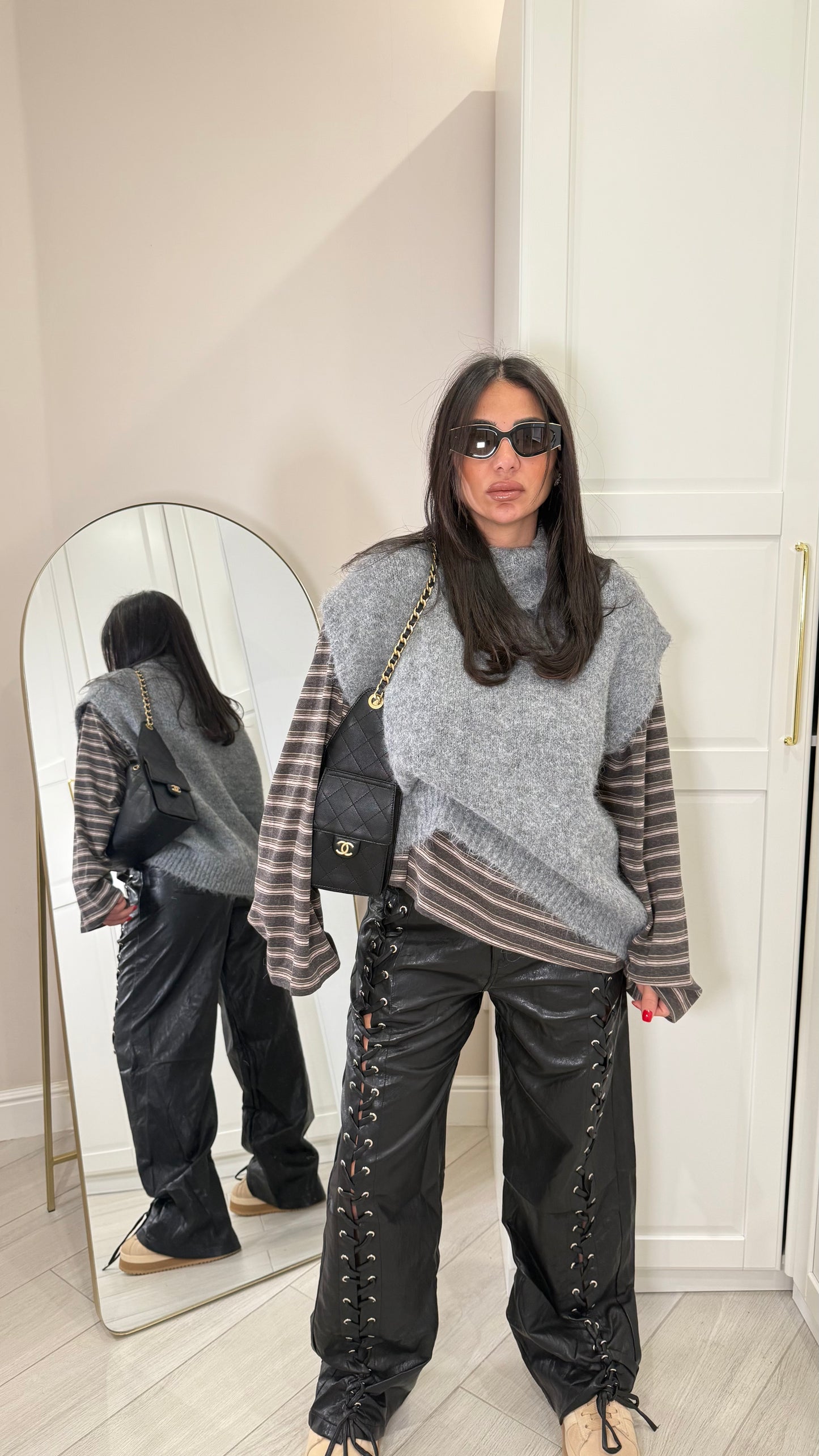Pantalone ecopelle