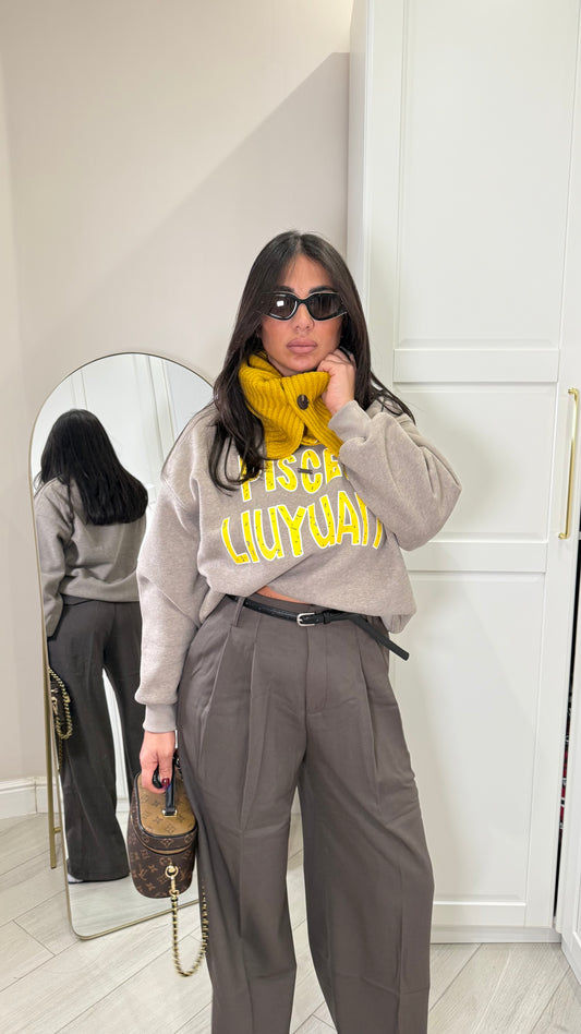 Felpa con scaldacollo